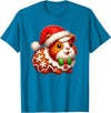 Guinea Pig Lover Christmas Cookie Outfits Boy Girl Funny Gingerbread Man Guinea Pig Christmas Womens Mens Kids T-Shirt - Sapphire Blue