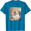 Scared Hamster Meme Funny Pet Owner Dank Trendy T-Shirt - Sapphire Blue