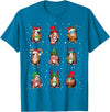 Kawaii Guinea Pig Lovers Clothes Cute Guinea Pigs In Xmas Costume Funny Christmas Holiday Black Unisex-Adult T-Shirt - Sapphire Blue