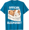 Cute Sleeping Guinea Pigs Pajama Official Sleepshirt Sleeping Guinea Pig Animal Lovers Pajama T-Shirt - Sapphire Blue