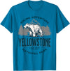 Yellowstone National Park Wyoming USA Outdoor Yellowstone Wyoming Nature Mountains Bear Hike Outdoors T-Shirt - Sapphire Blue