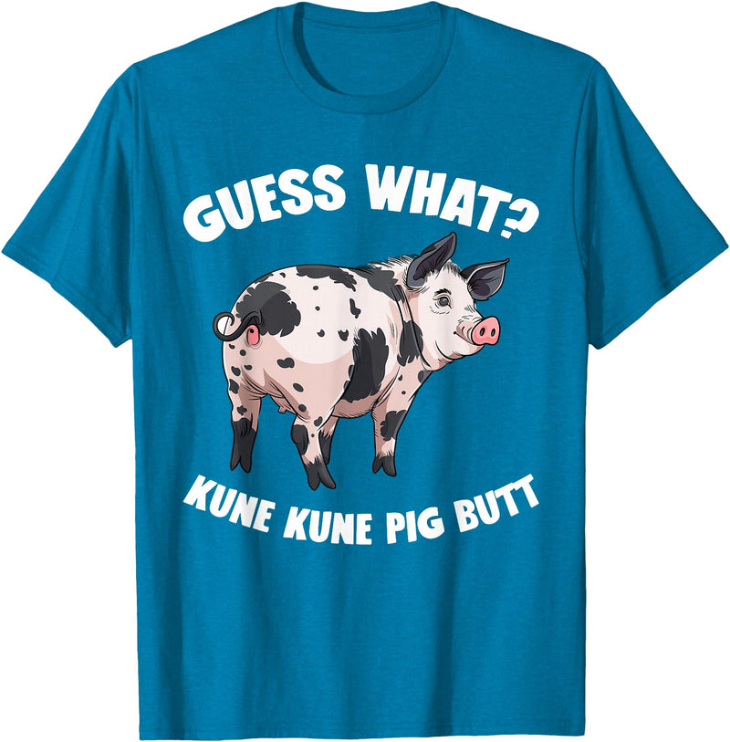 Kune Kune Pig Accessories & KuneKune Clothes Kune Kune Pig Breeder Plush Stuffed Animal Kunekune Pig T-Shirt - Sapphire Blue