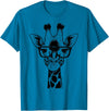Cute Funny Giraffe Cool Summer Casual Graphic Tees Cute Giraffe Graphic Casual Summer Funny Cool Animal Lover T-Shirt - Sapphire Blue