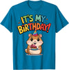 It's My Birthday Cute Hamster for Kid's Party Celebration T-Shirt - Sapphire Blue