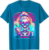 Glow Mom Apparel This Mom Glows Skeleton Mom Colorful Design T-Shirt - Sapphire Blue