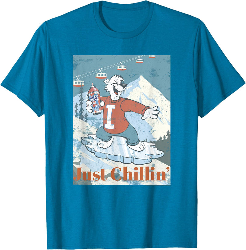 ICEE Bear Ice Boarding Just Chillin' T-Shirt - Sapphire Blue