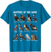 Bird Lover Hunters of the Wind Birds of Prey Falcon Owl Birding Raptors T-Shirt - Sapphire Blue