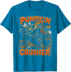 Pumpkin Crusher Kids Halloween Monster Truck Pumpkin Crusher Monster Truck Ghosts Halloween Boys T-Shirt - Sapphire Blue