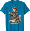 Animal Cowboy Guinea Pig Rex Cowboy T-Shirt - Sapphire Blue