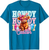 Highland Cow Easter Cute Western Farm Apparel Howdy Easter Cute Highland Cow Bunny Ears Western Easter T-Shirt - Sapphire