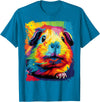 PopArt Pet Animal Prints A Guinea Pig T-Shirt - Sapphire Blue
