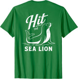 Sea Lion Trend (On Back) Hit The Sea Lion Funny Sealion Dance Trend T-Shirt - Kelly Green