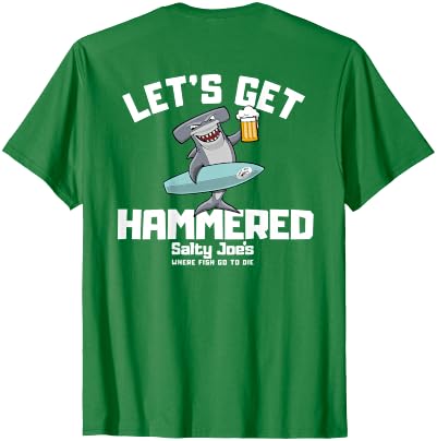 SALTY JOES Salty Joe's - Let's Get Hammered Lightweight, Graphic T-Shirt - size chart
