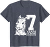 COOL HORSE DESIGNS AND OUTFITS Horse 7 YEARS OF BEING AWESOME RIDING 7TH BIRTHDAY T-Shirt - Heather Blue