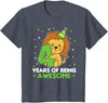 Lion Birthday Gift Cute Animals Lion 4th Birthday For Kids Four Years Old T-Shirt - Heather Blue