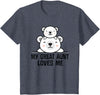 Homewise Shopper Great Aunt My Great Aunt Loves Me Bear T-Shirt - Heather Blue
