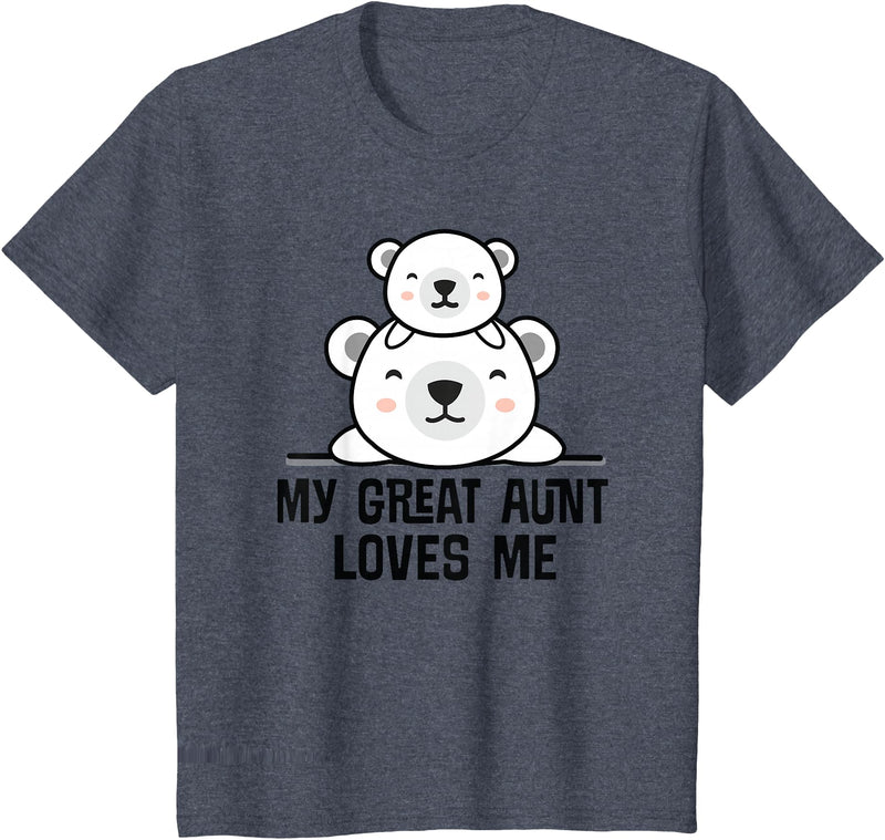 Homewise Shopper Great Aunt My Great Aunt Loves Me Bear T-Shirt - Heather Blue