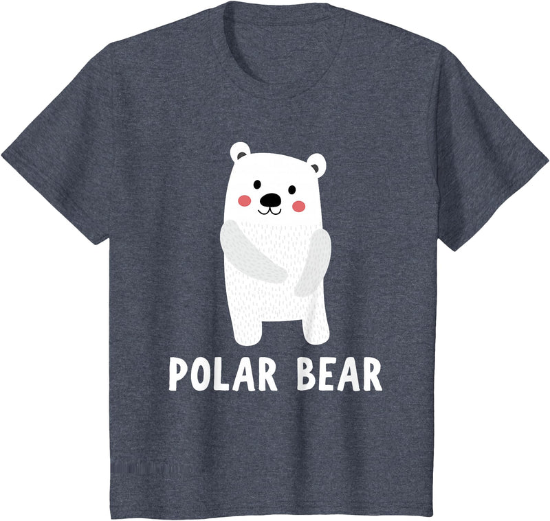 Cute Animal Shirts For Kids Co Polar Bear Shirt Boys Girls Cute Polar Bear Gift T-Shirt - Heather Blue