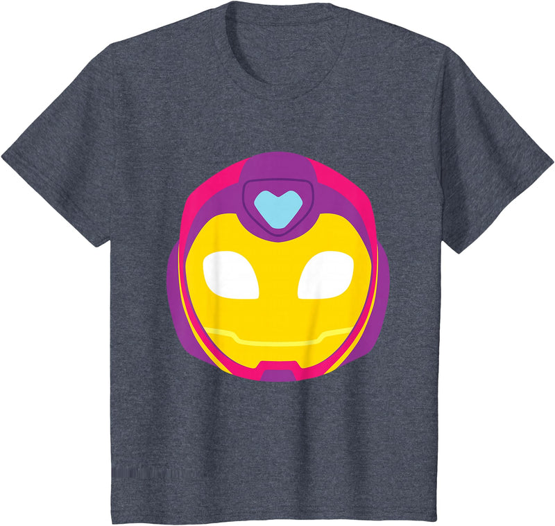 Marvel Iron Man and His Awesome Friends Ironheart Big Face T-Shirt - Heather Blue