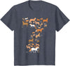 Horseback Riding B-Day Clothing Little Girls 7 Years Old 7th Birthday Horse Graphic Cute T-Shirt - Heather Blue