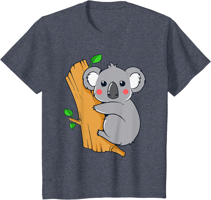 Charm's Children Clothing Cute Koala Bear T Shirt for Children | Kids Koala Bear Shirt T-Shirt - Heather Blue