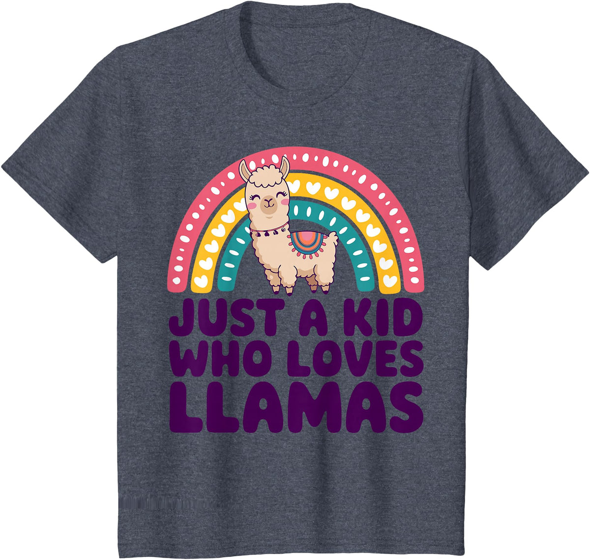 Kids Llama Shirts Childrens Llama Kids T-Shirt - Heather Blue