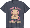 Kids Hamster Just A Girl Who Loves Hamsters T-Shirt - Heather Blue