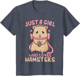 Kids Hamster Just A Girl Who Loves Hamsters T-Shirt - Heather Blue
