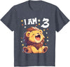 3 years old 3rd birthday Lion 3 Years old 3 birthday Lions Boy Girl Lion T-Shirt - Heather Blue