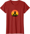 Horses Cowgirl T-Shirt - Cranberry Red