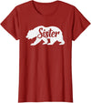 Matching Family Bear Gifts Sister Bear To Go With Mama and Papa Bear T-Shirt - Cranberry Red