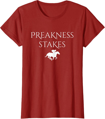 Horse Racing Derby Designs Preakness Horse Racing Shirts for Women, Stakes Apparel Tee T-Shirt