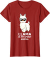 Llama Is My Spirit Animal - Funny Llama T-Shirt - Cranberry Red