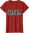 Cow Print Designs for the whole Family Mama Cow Pattern Cow Print T-Shirt - Cranberry Red