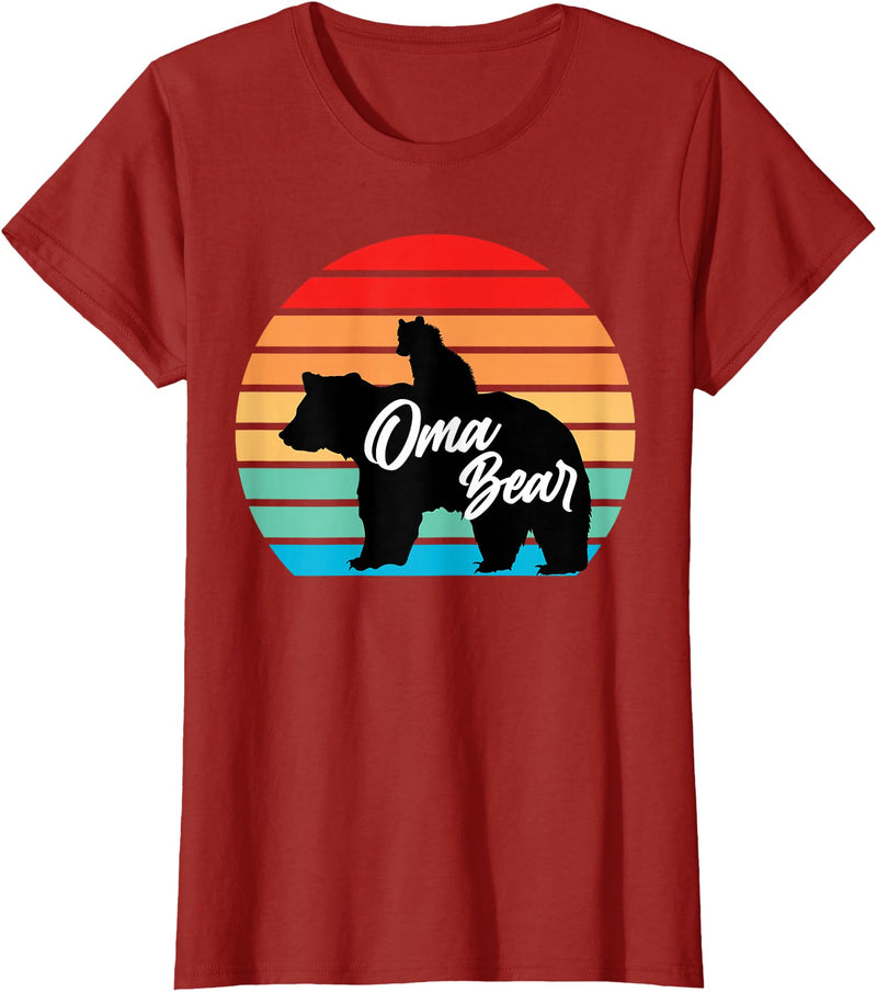 mother's day Gifts oma bear grandma bear T-Shirt - Cranberry Red