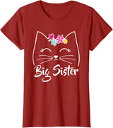 Best Cat Humor Tees & Gifts Big Sister Cute Kitty Cat Lover Pets T-Shirt