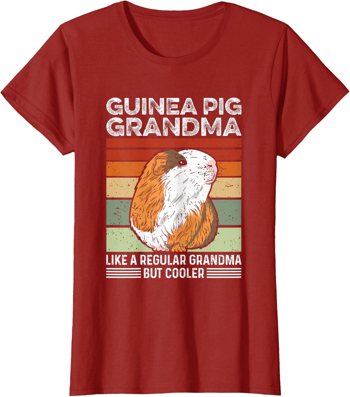 Humor Guinea Pig Design Piggy Design for your Guinea Pig Grandma T-Shirt - Cranberry Red