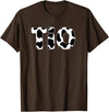 Zynx Matching Family Cow Birthday Matching Cow Birthday Cow Print Pattern Tio T-Shirt - Brown