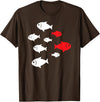 Gifts Fish Owners and Aquarists Co. Swim Against The Tide Fish Tank Fishing Fisherman Aquarium T-Shirt - Brown