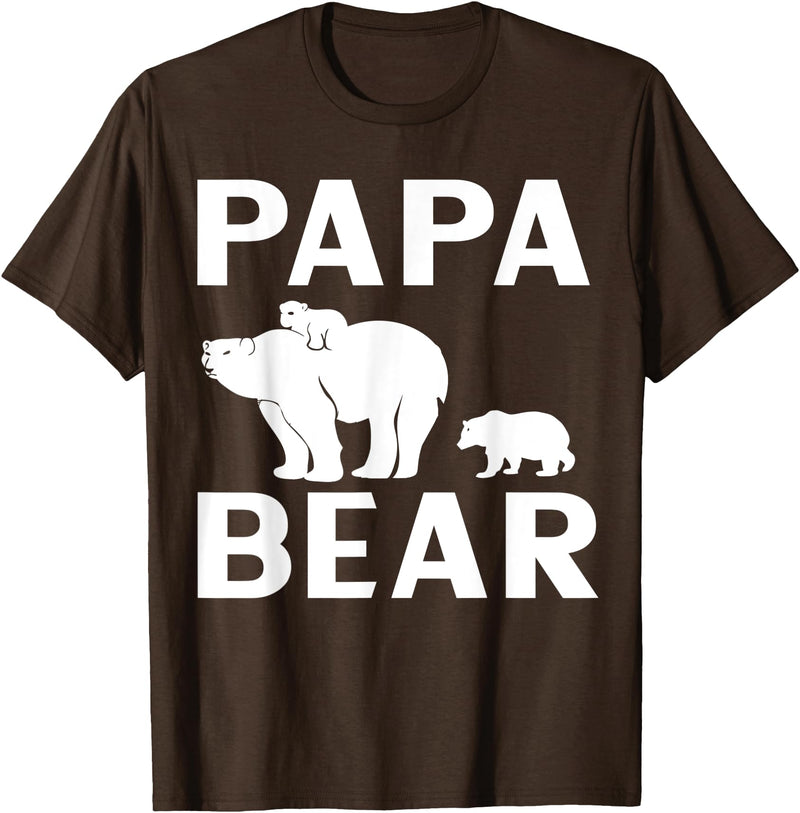 Papa & Mama Bear Outfit Papa Bear Polar Bear Kids T-Shirt - Brown