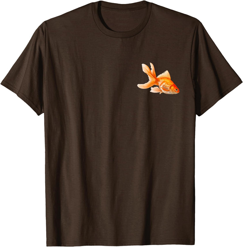 Goldfish Tank Goldfish Bowl Fish Fantail Goldfish Freshwater Aquarium T-Shirt - Brown
