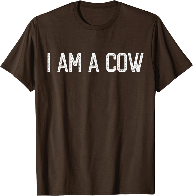 Cute Halloween Cow Theme Lover Halloween I am a Cow funny Cows lover I heart Cow T-Shirt - Brown