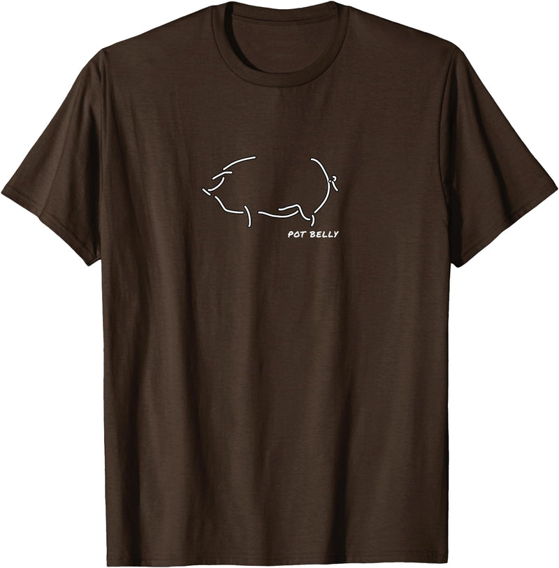I Love Funny Pigs T-Shirts Pig Lovers, Pot Belly, Kids Love this Cute T-Shirt T-Shirt - Brown