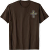 Camo Cross Fishing Faith Christian 2 Sided Hunting Fishing Cross Camo Faith Christian Fisherman Hunter T-Shirt - Brown