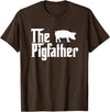 Funny Pig Whisperer Shirts Gifts The Pig Father Funny Pig Lover Whisperer T Shirt Gift T-Shirt - Brown