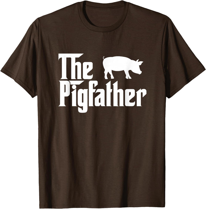 Funny Pig Whisperer Shirts Gifts The Pig Father Funny Pig Lover Whisperer T Shirt Gift T-Shirt - Brown
