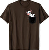 In My Your Pocket Food, Animales, Birds, Fish Pocket Animal Cute Cow Funny Cow Lover Adorable Pocket Cow T-Shirt - Brown