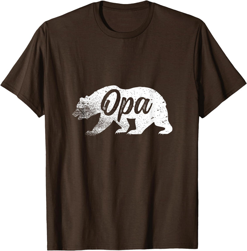 TheBearFamily Tees Opa Bear Fathers Day Shirt For Your Grandpa T-Shirt - Brown