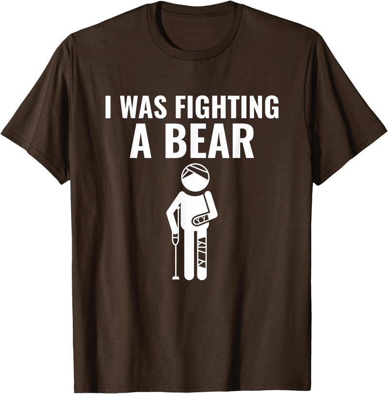 Handicap PWD Amputee And Disabled Apparel I Fought A Bear Handicap Amputee PWD Disabled T-Shirt - Brown