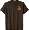 Cute Bear Lover Gifts Grizzly Bear Fake Bag T-Shirt - Brown